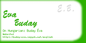eva buday business card