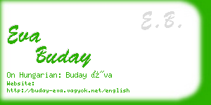 eva buday business card